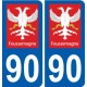 90 Bessoncourt logo autocollant plaque stickers ville