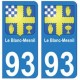 93 Le Blanc-Mesnil blason autocollant plaque stickers ville