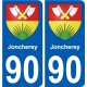 90 Bessoncourt blason autocollant plaque stickers ville