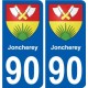 90 Giromagny coat of arms sticker plate stickers city