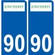 90 Bessoncourt logo autocollant plaque stickers ville