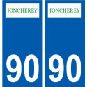 90 Bessoncourt logo autocollant plaque stickers ville