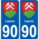 90 Giromagny escudo de armas de la etiqueta engomada de la placa de pegatinas de la ciudad