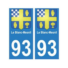 93 Le Blanc-Mesnil blason autocollant plaque stickers ville