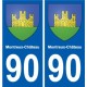 90 Delle logotipo de la etiqueta engomada de la placa de pegatinas de la ciudad