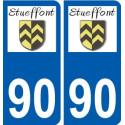 90 Delle logo adesivo piastra adesivi città