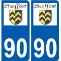 90 Bessoncourt logo autocollant plaque stickers ville