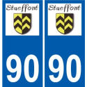 90 Delle logo adesivo piastra adesivi città