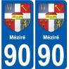 90 Giromagny coat of arms sticker plate stickers city