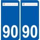 90 Bessoncourt logo autocollant plaque stickers ville