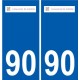90 Bessoncourt logo autocollant plaque stickers ville