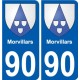90 Bessoncourt blason autocollant plaque stickers ville
