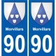 90 Bessoncourt blason autocollant plaque stickers ville