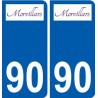 90 Bessoncourt logo autocollant plaque stickers ville