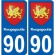 90 Bessoncourt blason autocollant plaque stickers ville