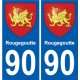 90 Bessoncourt blason autocollant plaque stickers ville