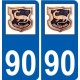 90 Bessoncourt logo autocollant plaque stickers ville