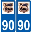 90 Bessoncourt logo autocollant plaque stickers ville