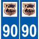 90 Bessoncourt logo autocollant plaque stickers ville