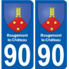 90 Giromagny escudo de armas de la etiqueta engomada de la placa de pegatinas de la ciudad