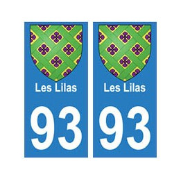 93 Les Lilas blason autocollant plaque stickers ville