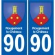 90 Giromagny coat of arms sticker plate stickers city