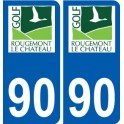 90 Delle logo adesivo piastra adesivi città