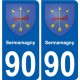 90 Giromagny stemma adesivo piastra adesivi città