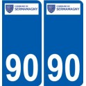 90 Bessoncourt logo autocollant plaque stickers ville