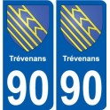 90 Bessoncourt blason autocollant plaque stickers ville