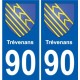 90 Bessoncourt blason autocollant plaque stickers ville