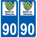 90 Delle logo adesivo piastra adesivi città