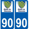 90 Delle logo adesivo piastra adesivi città