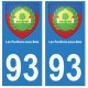 93 Les Pavillons-sous-bois blason autocollant plaque stickers ville