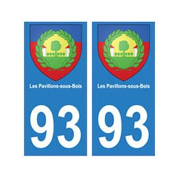 93 Les Pavillons-sous-bois blason autocollant plaque stickers ville