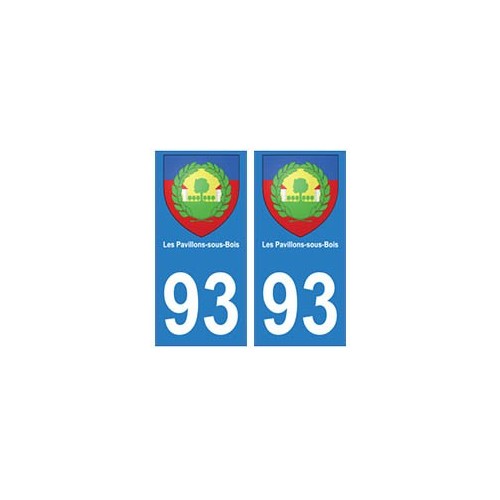 93 Les Pavillons-sous-bois blason autocollant plaque stickers ville