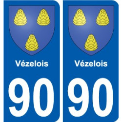 90 Giromagny escudo de armas de la etiqueta engomada de la placa de pegatinas de la ciudad