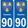 90 Giromagny coat of arms sticker plate stickers city