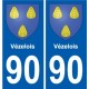 90 Bessoncourt blason autocollant plaque stickers ville