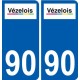 90 Bessoncourt logo autocollant plaque stickers ville