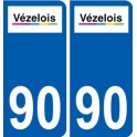 90 Bessoncourt logo autocollant plaque stickers ville
