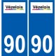 90 Bessoncourt logo autocollant plaque stickers ville