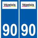90 Delle logotipo de la etiqueta engomada de la placa de pegatinas de la ciudad
