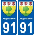 91 Breuillet blason autocollant plaque stickers ville