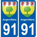 91 Breuillet coat of arms sticker plate stickers city