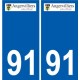 91 Angervilliers logo autocollant plaque stickers ville