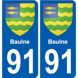 91 Breuillet coat of arms sticker plate stickers city