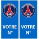 PSG Paris Foot numéro choix autocollant plaque