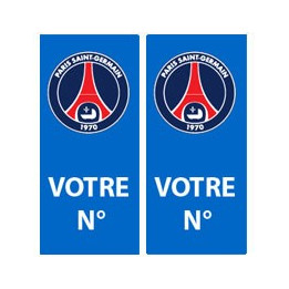 PSG Paris Foot numéro choix autocollant plaque