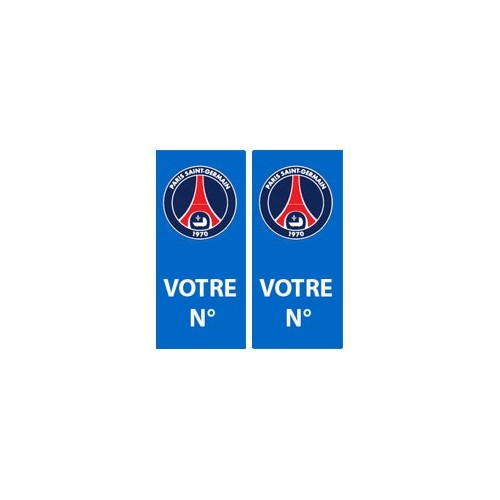 PSG Paris Foot numéro choix autocollant plaque